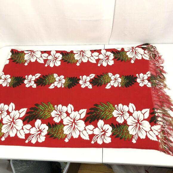 VTG Koko Knot Women's Sarong Hibiscus Tropical Scarf Shawl Beach Cover Wrap - Picture 16 of 16